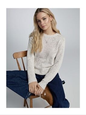 Simons Cream Speckled Sweater